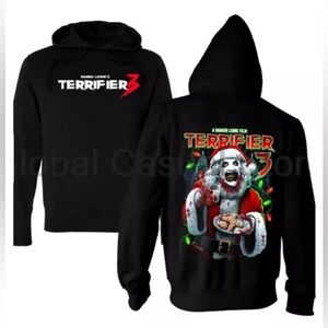 Terrifier 3 Merch Hoodie 2024 Horror Movie Halloween Cosplay Long Sleeve. NEW!!